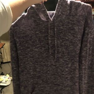 Purple drawstring hoodie